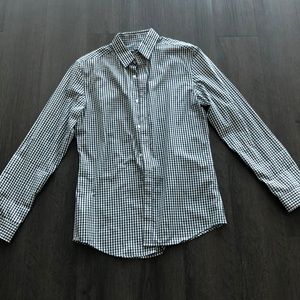 Men’s Small H&M Easy Iron Blue Check Dress Shirt